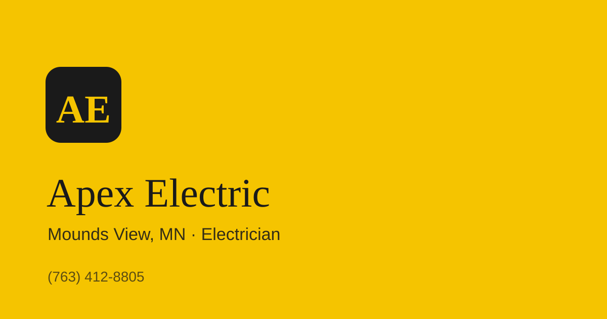 Preview image published by apexelectricmn.com